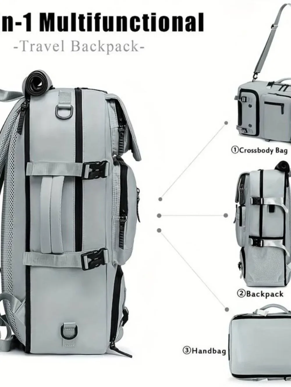 Men's Casual Outdoor Computer Backpack 16 Inch Laptop Daypack